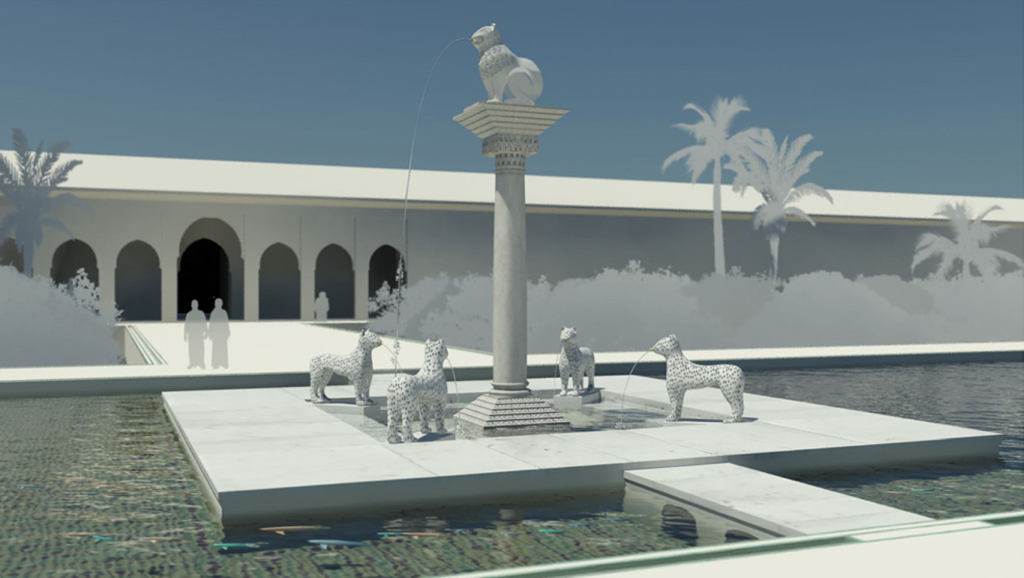 Agdal. Dar al-Hana⁠ʾ. Palace of al-Mansur. Virtual reconstruction